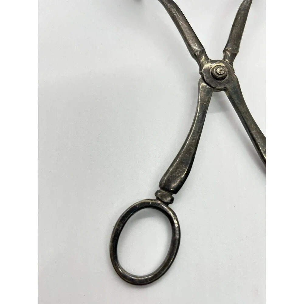 Silver Plated Scissor Style Salad Tongs - N. Bloom And Sons - England